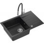 Quadron Peter HCQP7850CZK3922505BSBL zlewozmywak z baterią czarny/stal zdj.1