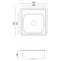 Quadron Joe 110 HD110LEN4848 zlewozmywak stalowy z syfonem 48x48 cm zdj.2