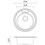 Quadron Hugo 210 HD210SAT4936 zlewozmywak stalowy z syfonem 49x49 cm zdj.2