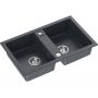Quadron Denzel HDQ27848CZK zlewozmywak graniteq 78x48 cm czarny zdj.3