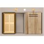 Quadron Marc 120 HQC7650U2PVDC1 zlewozmywak graniteq 76x50 cm beżowy zdj.3