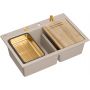 Quadron Marc 120 HQC7650U2PVDC1 zlewozmywak graniteq 76x50 cm beżowy zdj.4