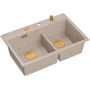 Quadron Marc 120 HQC7650U2PVDC1 zlewozmywak graniteq 76x50 cm beżowy zdj.1