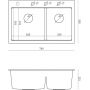 Quadron Marc 120 HQC7650U2PVDG1 zlewozmywak graniteq 76x50 cm beżowy zdj.2