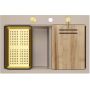 Quadron Marc 120 HQC7650U2PVDG1 zlewozmywak graniteq 76x50 cm beżowy zdj.3