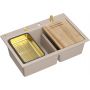Quadron Marc 120 HQC7650U2PVDG1 zlewozmywak graniteq 76x50 cm beżowy zdj.4