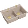 Quadron Marc 120 HQC7650U2PVDG1 zlewozmywak graniteq 76x50 cm beżowy zdj.1