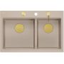 Quadron Marc 120 HQC7650U2PVDG1 zlewozmywak graniteq 76x50 cm beżowy zdj.5