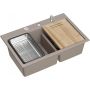 Quadron Marc 120 HQC7650U4BS zlewozmywak graniteq 76x50 cm beżowy zdj.6