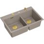 Quadron Marc 120 HQC7650U4PVDG1 zlewozmywak graniteq 76x50 cm beżowy zdj.4