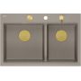 Quadron Marc 120 HQC7650U4PVDG1 zlewozmywak graniteq 76x50 cm beżowy zdj.5