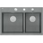 Quadron Marc 120 HQC7650U5BS zlewozmywak graniteq 76x50 cm szary/grafitowy/onyx zdj.4