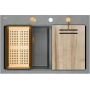Quadron Marc 120 HQC7650U5PVDC1 zlewozmywak graniteq 76x50 cm szary/grafitowy/onyx zdj.4