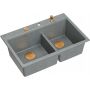 Quadron Marc 120 HQC7650U5PVDC1 zlewozmywak graniteq 76x50 cm szary/grafitowy/onyx zdj.3