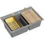 Quadron Marc 120 HQC7650U5PVDG1 zlewozmywak graniteq 76x50 cm szary/grafitowy/onyx zdj.1