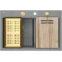 Quadron Marc 120 HQC7650U5PVDG1 zlewozmywak graniteq 76x50 cm szary/grafitowy/onyx zdj.5