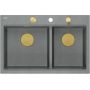 Quadron Marc 120 HQC7650U5PVDG1 zlewozmywak graniteq 76x50 cm szary/grafitowy/onyx zdj.4
