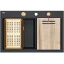 Quadron Marc 120 HQC7650U7PVDC1 zlewozmywak graniteq 76x50 cm czarny zdj.5