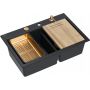 Quadron Marc 120 HQC7650U7PVDC1 zlewozmywak graniteq 76x50 cm czarny zdj.1