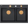 Quadron Marc 120 HQC7650U7PVDC1 zlewozmywak graniteq 76x50 cm czarny zdj.4