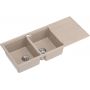 Quadron Evan HQE11650U2BSP2O zlewozmywak graniteq 116x50 cm beżowy zdj.1