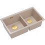 Quadron Logan HQL7645U2PVDG1U zlewozmywak graniteq 76x45 cm beżowy zdj.1