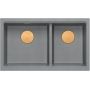 Quadron Logan HQL7645U5PVDC1U zlewozmywak graniteq 76x45 cm szary/grafitowy/onyx zdj.3