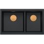 Quadron Logan HQL7645U7PVDC1U zlewozmywak graniteq 76x45 cm czarny zdj.3