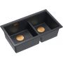 Quadron Logan HQL7645U8PVDC1U zlewozmywak graniteq 76x45 cm czarny zdj.1