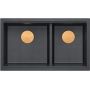 Quadron Logan HQL7645U8PVDC1U zlewozmywak graniteq 76x45 cm czarny zdj.3