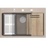 Quadron Marc HQM7650U2BS zlewozmywak graniteq 76x50 cm beżowy zdj.5