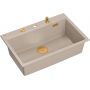 Quadron Marc HQM7650U2PVDC1 zlewozmywak graniteq 76x50 cm beżowy zdj.1