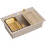 Quadron Marc HQM7650U2PVDC1 zlewozmywak graniteq 76x50 cm beżowy zdj.4