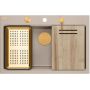 Quadron Marc HQM7650U2PVDC1 zlewozmywak graniteq 76x50 cm beżowy zdj.5