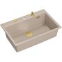 Quadron Marc HQM7650U2PVDG1 zlewozmywak graniteq 76x50 cm beżowy zdj.1