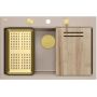 Quadron Marc HQM7650U2PVDG1 zlewozmywak graniteq 76x50 cm beżowy zdj.5