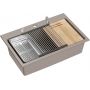 Quadron Marc HQM7650U4BS zlewozmywak graniteq 76x50 cm szary/grafitowy/onyx-beżowy zdj.3