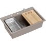 Quadron Marc HQM7650U4BS zlewozmywak graniteq 76x50 cm szary/grafitowy/onyx-beżowy zdj.5
