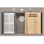 Quadron Marc HQM7650U4BS zlewozmywak graniteq 76x50 cm szary/grafitowy/onyx-beżowy zdj.6