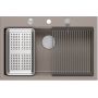 Quadron Marc HQM7650U4BS zlewozmywak graniteq 76x50 cm szary/grafitowy/onyx-beżowy zdj.8