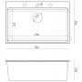 Quadron Marc HQM7650U4PVDG1 zlewozmywak graniteq 76x50 cm szary/grafitowy/onyx-beżowy zdj.2