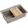 Quadron Marc HQM7650U4PVDG1 zlewozmywak graniteq 76x50 cm szary/grafitowy/onyx-beżowy zdj.4