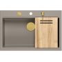 Quadron Marc HQM7650U4PVDG1 zlewozmywak graniteq 76x50 cm szary/grafitowy/onyx-beżowy zdj.3