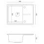 Quadron Tony HTO6045CZK zlewozmywak graniteq 60x45 cm czarny zdj.2