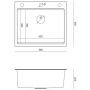Quadron Burt MF5850BS zlewozmywak z akcesoriami 58x48.5 cm stal zdj.2