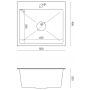 Quadron Luke ZH5045BS zlewozmywak stalowy z syfonem 50x45 cm zdj.2