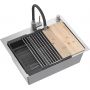 Quadron Luke ZH5845BS3323503BL zlewozmywak z baterią i akcesoriami stal / stal zdj.1