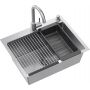Quadron Luke ZH5845BS3623500BS zlewozmywak z baterią i akcesoriami stal / stal zdj.4