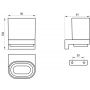 Ravak Chrome II X07P1364 kubek na szczoteczki chrom zdj.2
