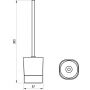Ravak Chrome II X07P1372 szczotka toaletowa stojąca chrom zdj.2